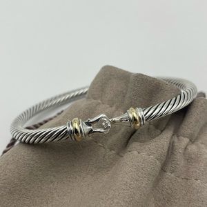 David Yurman Cable 4mm Buckle Bracelet wit…